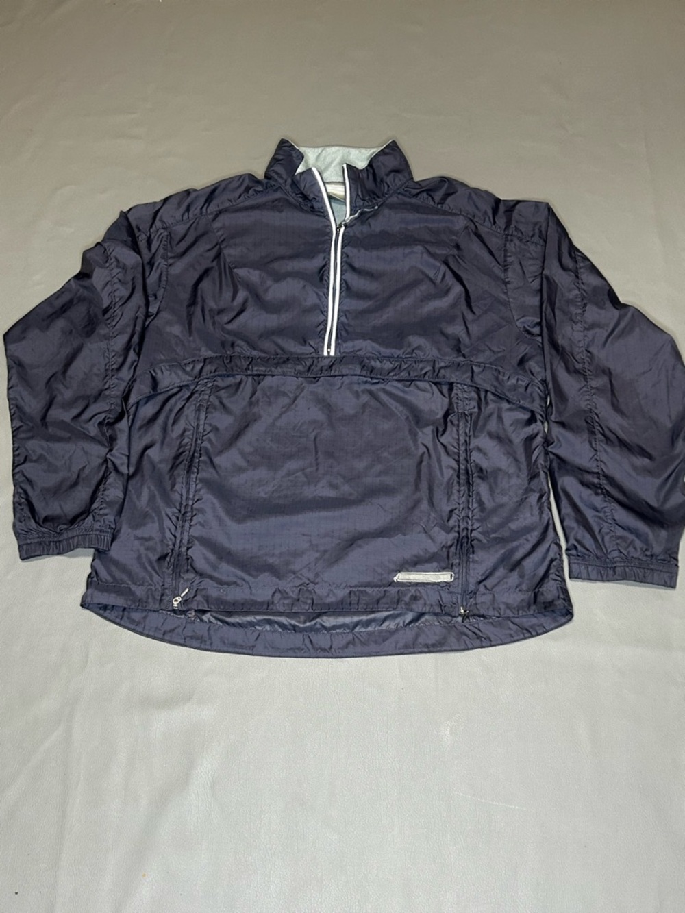 Nike Kids Navy Blue Half-Zip Rain Pullover Jacket